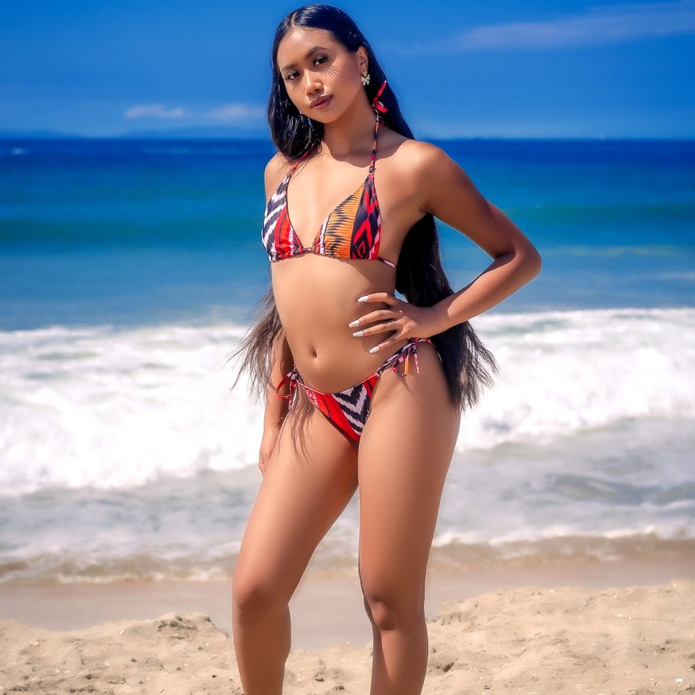 Kamikaze Ethnic Print Bikini Set - Picture 3 of 3